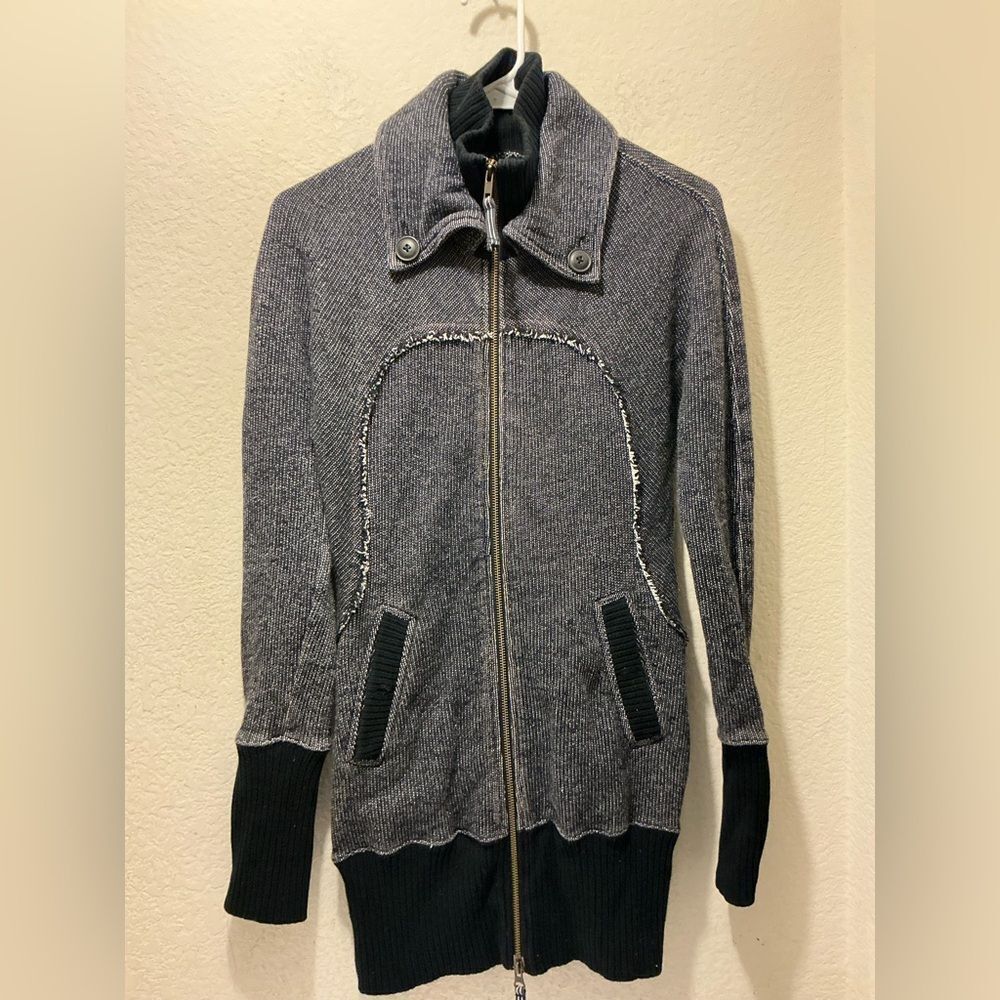 Free People Black and Gray stitch Jacket